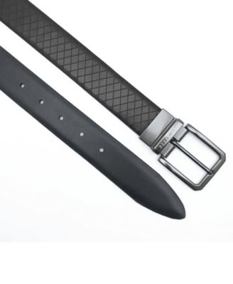 Men's Embossed Reversible Leather Belt
