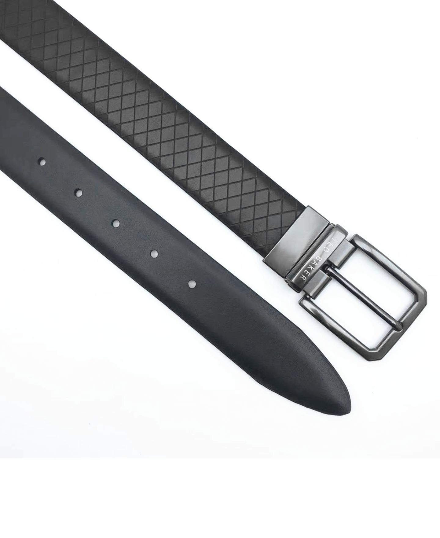 Мужской ремень Ted Baker Embossed Reversible Leather Belt — фото 2
