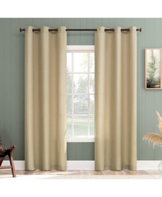 Lance Textured Semi-Sheer Grommet Curtain Panel