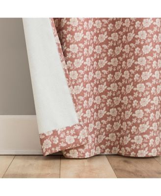 Trinity Tonal Floral Semi-Sheer Grommet Curtain Panel
