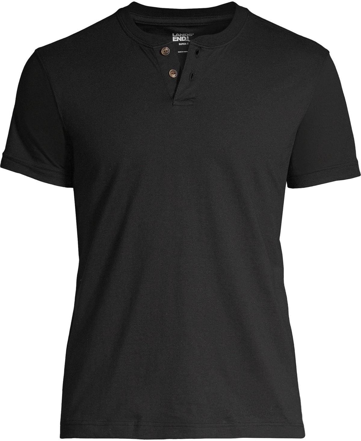 Lands' End Big & Tall Short Sleeve Super-t Henley