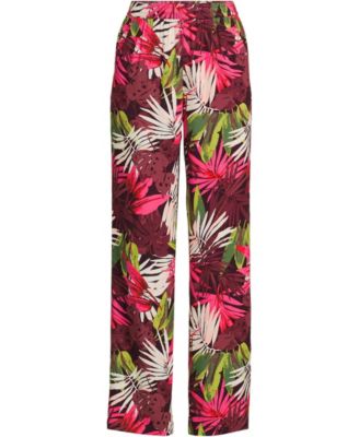 Women's Petite Rayon High Rise Wide Leg Pants - Set Bottom