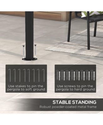 10' x 13' Pergola, UV-Resist Outdoor Canopy Shelter,