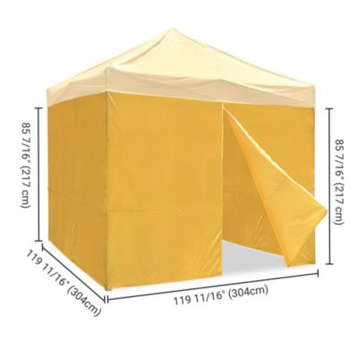 Set of 4 Sidewall UV30+ Fits 10x10ft Canopy Tent Zipper Outdoor Party Yellow