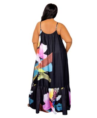 Women's Floral Voluminous Maxi Dress