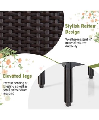 6 PCS Elevated Plastic Raised Garden Bed Planter Kit