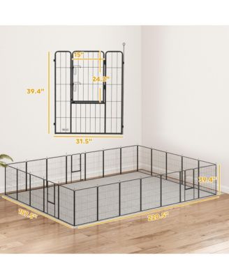 39" H Dog Playpen, 24 Panels Puppy Playpen for Multiple Dogs
