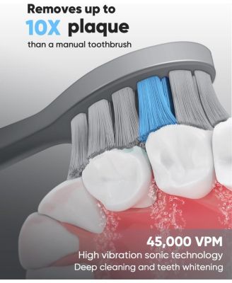 DY156 Electric Toothbrush Replacement Heads, 3 Packs (Purple)