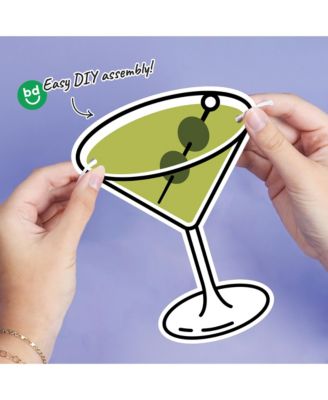 A Tini Bit Older Garland Banner, 30 Feet Cord, 15 Double-Sided Martini Glasses