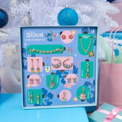 Stitch Jewelry Advent Gift Set:  Earrings, Necklace, Bracelet & Charms Mix & Match Christmas Calendar Box Collection