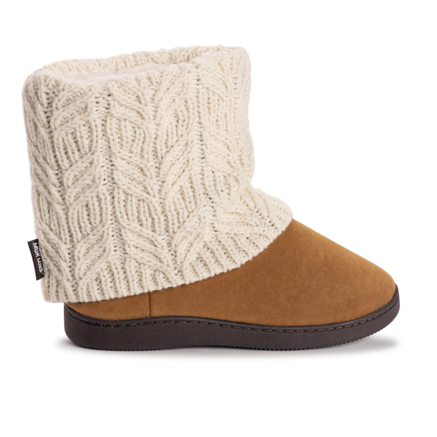 Женские тапочки MUK LUKS Raquel Slippers, цвет: Слоновая кость — фото 4