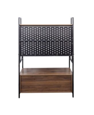 Kitchen Bakers Rack with Cabinet Door and Storage Shelf for Small Space Organization