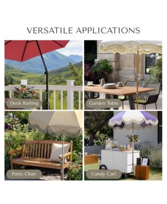 2 Pack Portable Deck Umbrella Mount Clamp Stand Holder for Outdoor Balcony Railing Bench Fence Mobile Cart