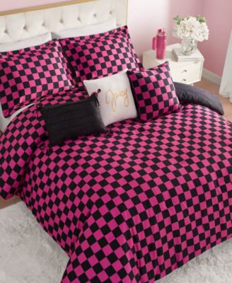 Checkerboard Reversible 5-Pc. Comforter Set, Twin/Twin XL