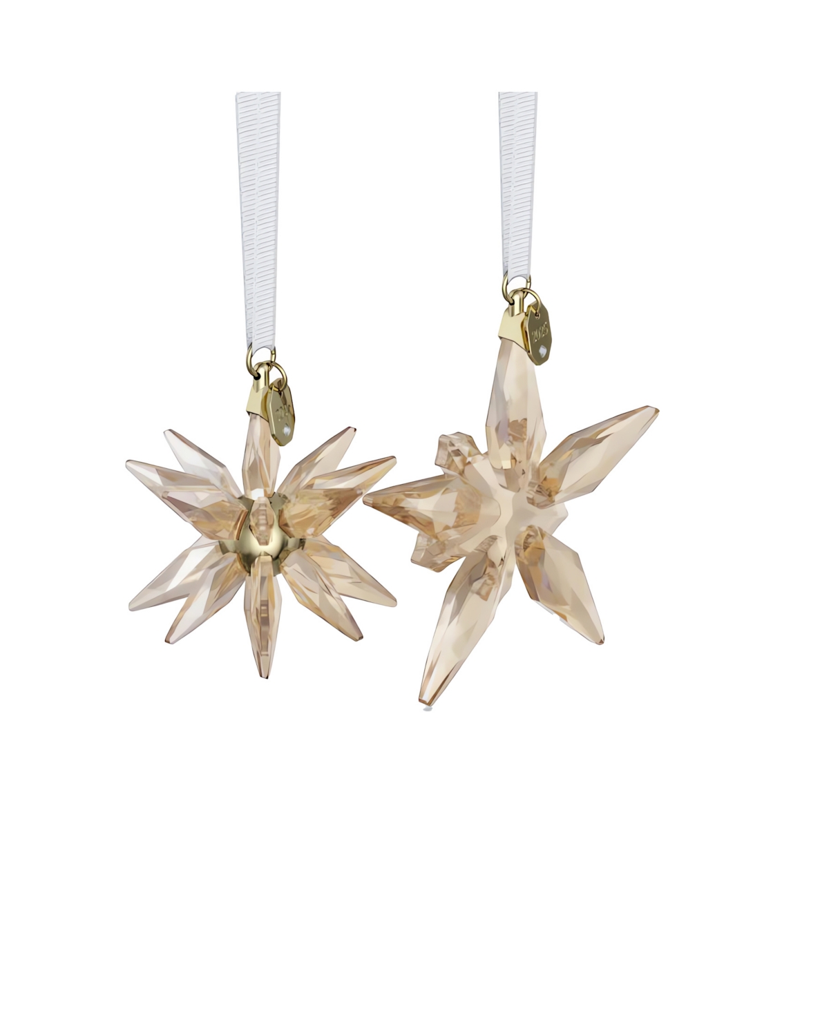 Swarovski Annual Edition 2025 Festive 3d Ornament Set In Gold
