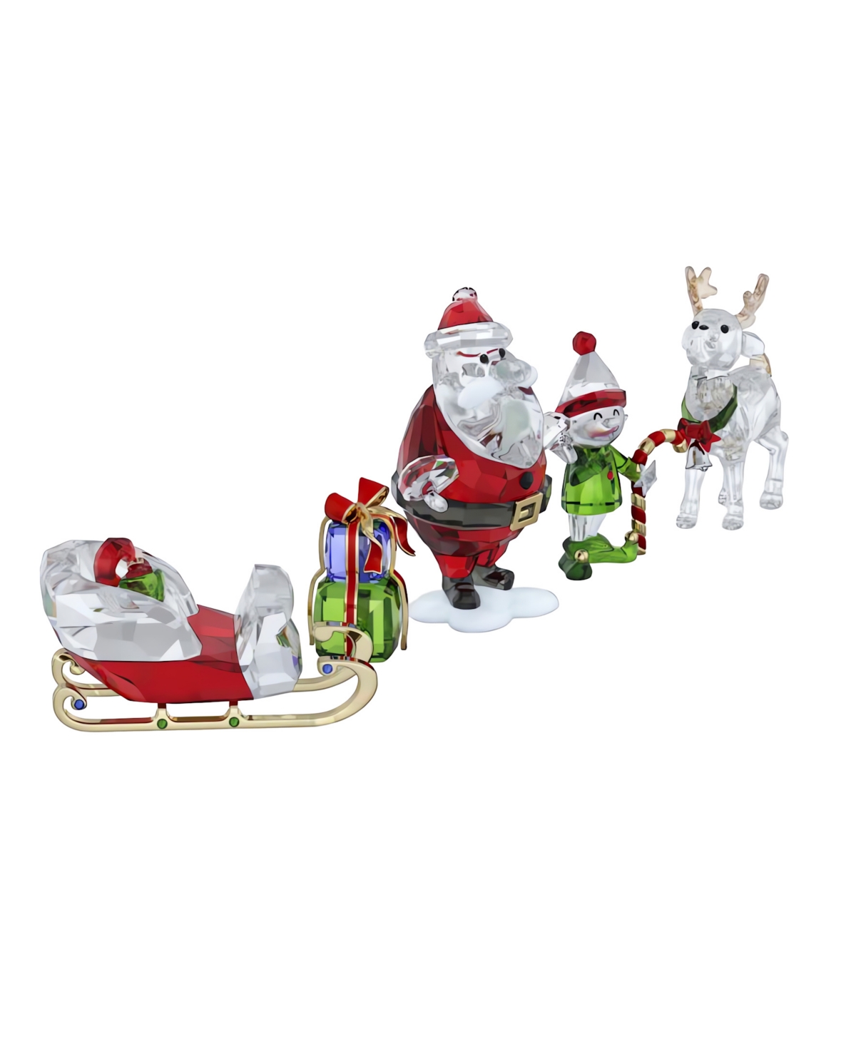 Swarovski Holiday Cheers Santa Story Figurine Set In Multi