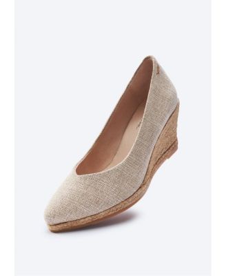 Roses Limited Edition Canvas V Cut Espadrille Wedges