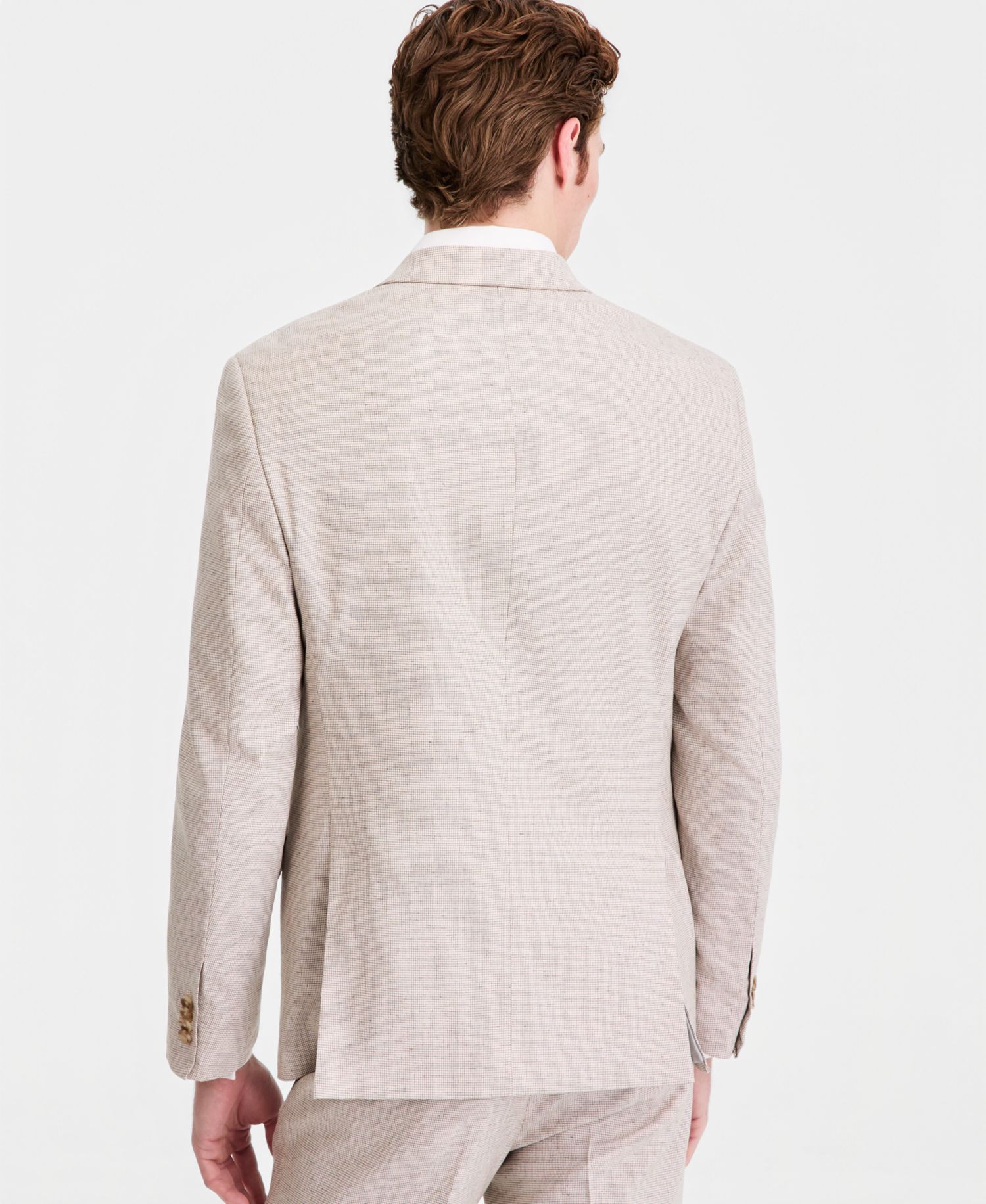 Men's Houndstooth Slim-Fit Techni-Cole Suit Separates Jacket