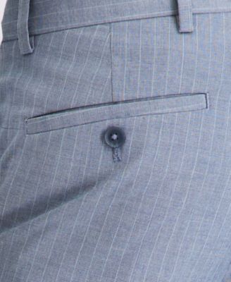 Men's Pinstripe Slim-Fit Techni-Cole Suit Separate Pants