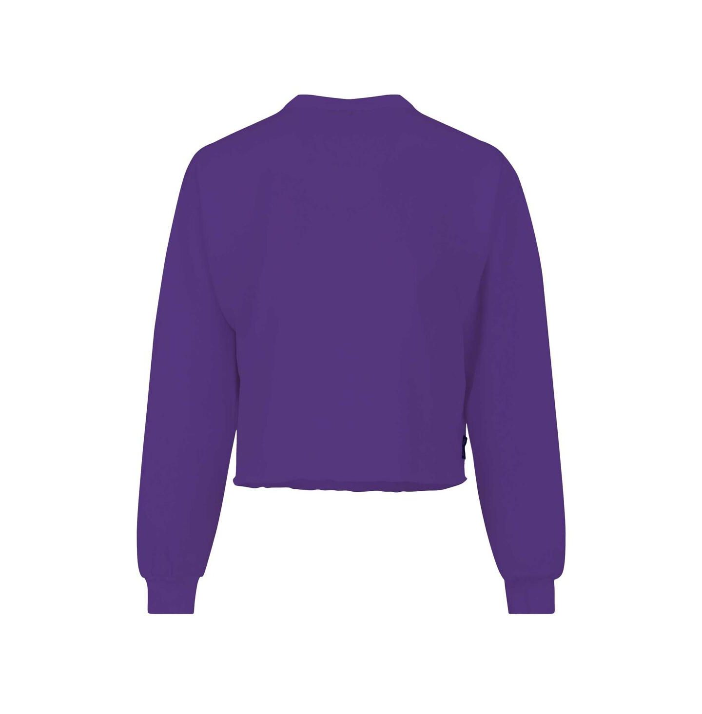 Женская футболка Spirit Jersey Purple LSU Tigers Slouchy Cropped Long Sleeve — фото 2