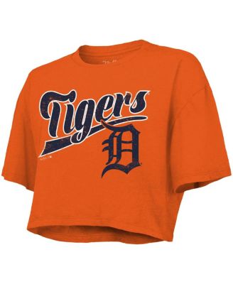 Women's Orange Detroit Tigers Boxy Crop T-Shirt