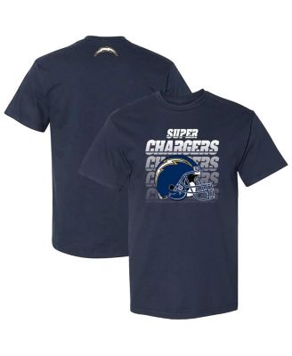 The Wild Collective - Men's and Women's Navy Los Angeles Chargers Super Chargers Super Chargers Scoop Neck T-Shirt