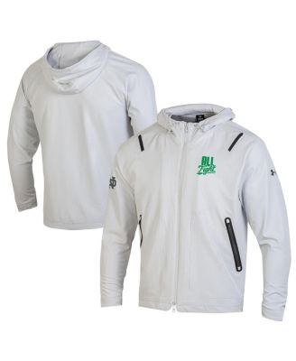 Under Armour - Men's White Notre Dame Fighting Irish All Fight Unstoppable Full-Zip Hooded Jacket