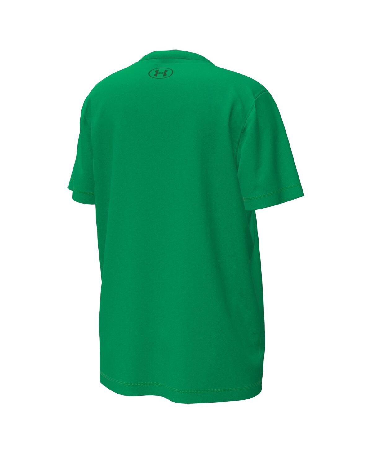 Under Armour Big Boys And Girls Green Notre Dame Fighting Irish Inline Tech Stretch T-shirt In Green