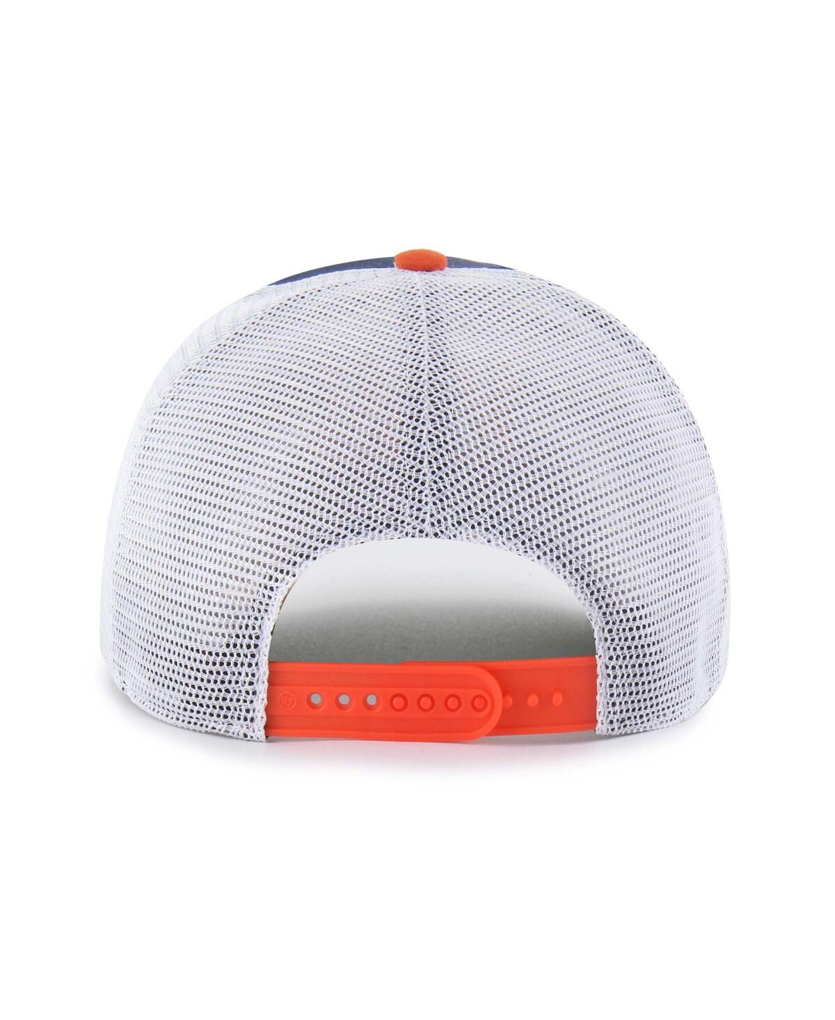 47 Brand Big Boys And Girls Black/orange Oklahoma State Cowboys Super Stripe Hitch Adjustable Trucker Hat In White