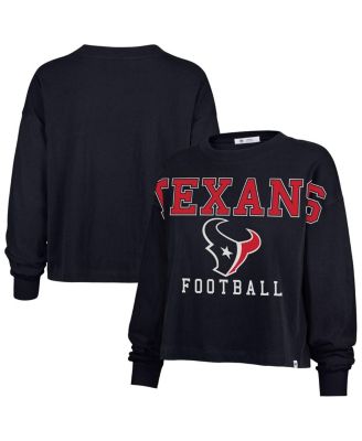 '47 Brand - Women's Navy Houston Texans Outreach City Oversized Long Sleeve T-Shirt