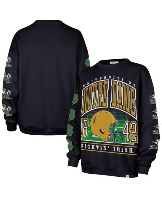 '47 Brand - Women's Navy Notre Dame Fighting Irish Go Big Oversized Pullover Sweatshirt