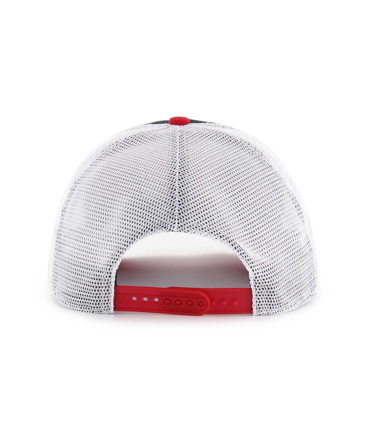 47 Brand Big Boys And Girls Black/red Texas Tech Red Raiders Super Stripe Hitch Adjustable Trucker Hat In Red