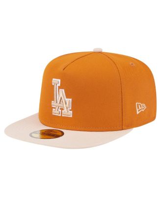 Men's Orange/Light Beige Los Angeles Dodgers Two-Tone Color Pack A-Frame 59FIFTY Fitted Hat