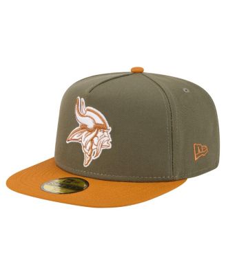 New Era - Men's Olive/Brown Minnesota Vikings Color Pack A-Frame 59FIFTY Fitted Hat