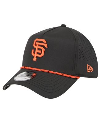 New Era - Men's Black San Francisco Giants 39THIRTY A-Frame Perforated Flex Hat