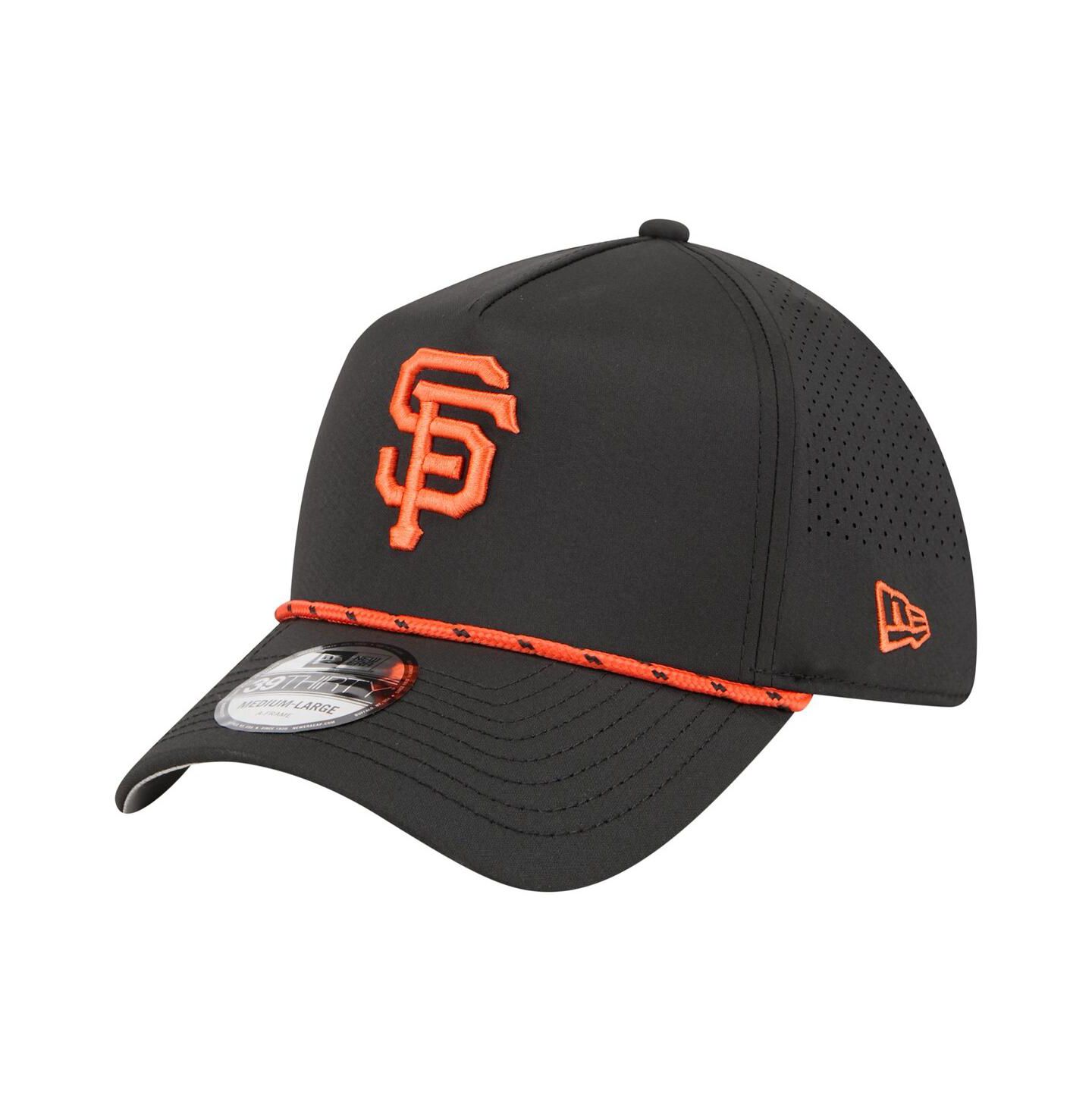 Мужская кепка New Era Black San Francisco Giants 39THIRTY A-Frame Perforated Flex Hat — фото 1