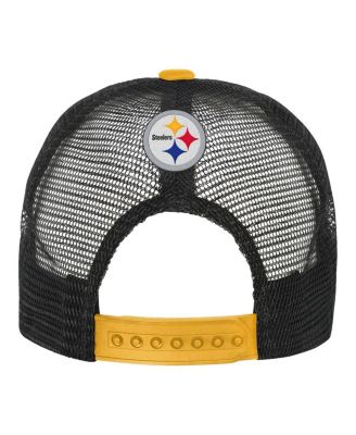 White/Gold Pittsburgh Steelers Modern Fan Trucker Adjustable Hat
