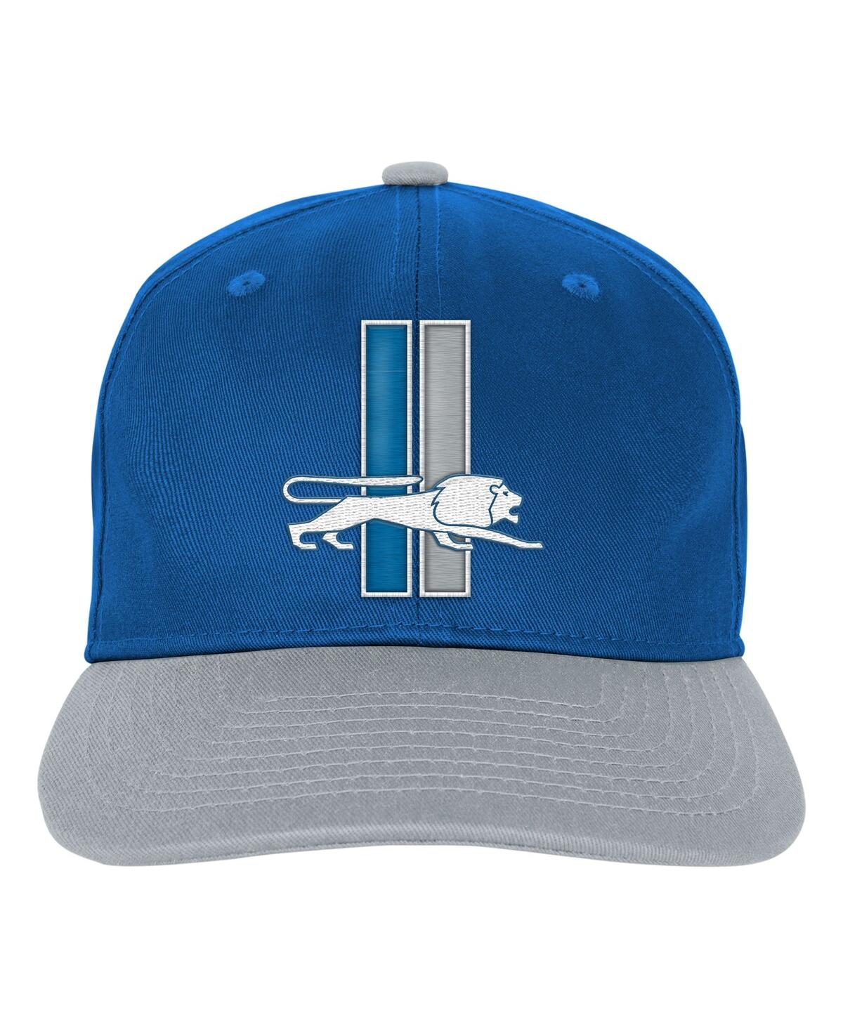 Outerstuff Big Boys And Girls Blue Detroit Lions True Retro Adjustable Hat In Blue