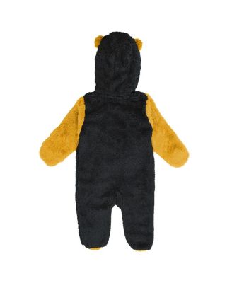 Baby Boys and Girls Black Pittsburgh Steelers Stay Napping Fleece Bunting Full-Zip Sleeper