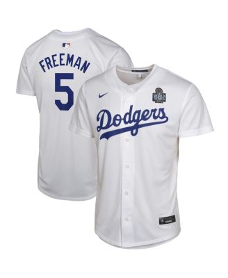 Nike - Big Boys and Girls Freddie Freeman White Los Angeles Dodgers 2024 World Series Game Jersey