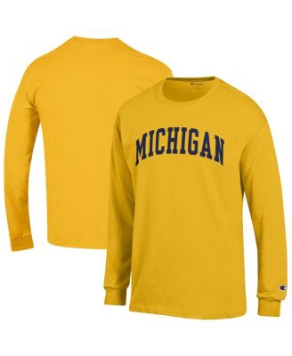 Champion - Men's Maize Michigan Wolverines Basic Arch Long Sleeve T-Shirt