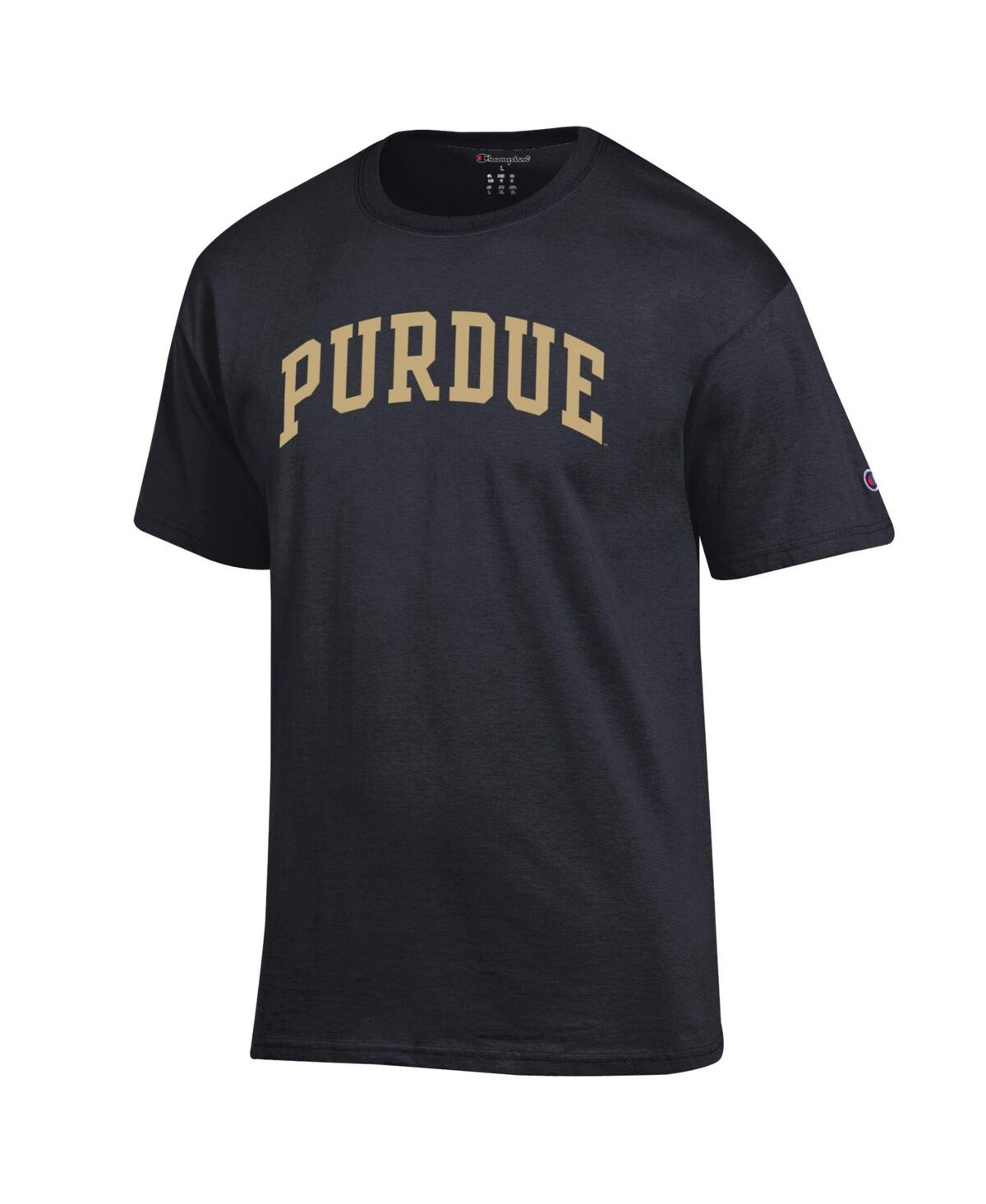 Champion Men's Black Purdue Boilermakers Basic Arch T-shirt In Black