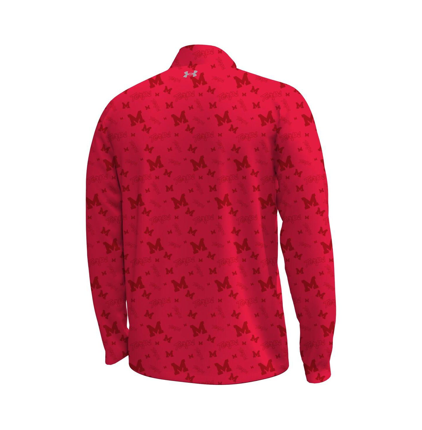 Мужская куртка Under Armour Red Maryland Terrapins Gameday ArmourFuse Half-Zip — фото 2