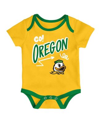 Baby Boys and Girls 3-Piece Oregon Ducks All Day Play Bodysuit Set