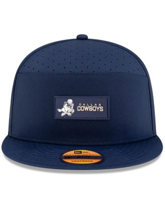 Men's Navy Dallas Cowboys 2025 Sideline Throwback Split Panel 9FIFTY Snapback Hat