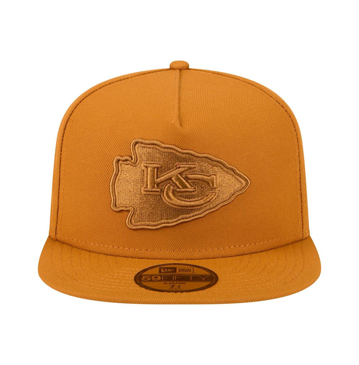 Мужские головные уборы New Era Brown Kansas City Chiefs Color Pack A-Frame 59FIFTY Fitted Hat — фото 5