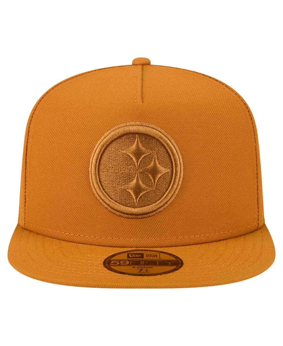 New Era Men's Brown Pittsburgh Steelers Color Pack A-Frame 59FIFTY Fitted Hat