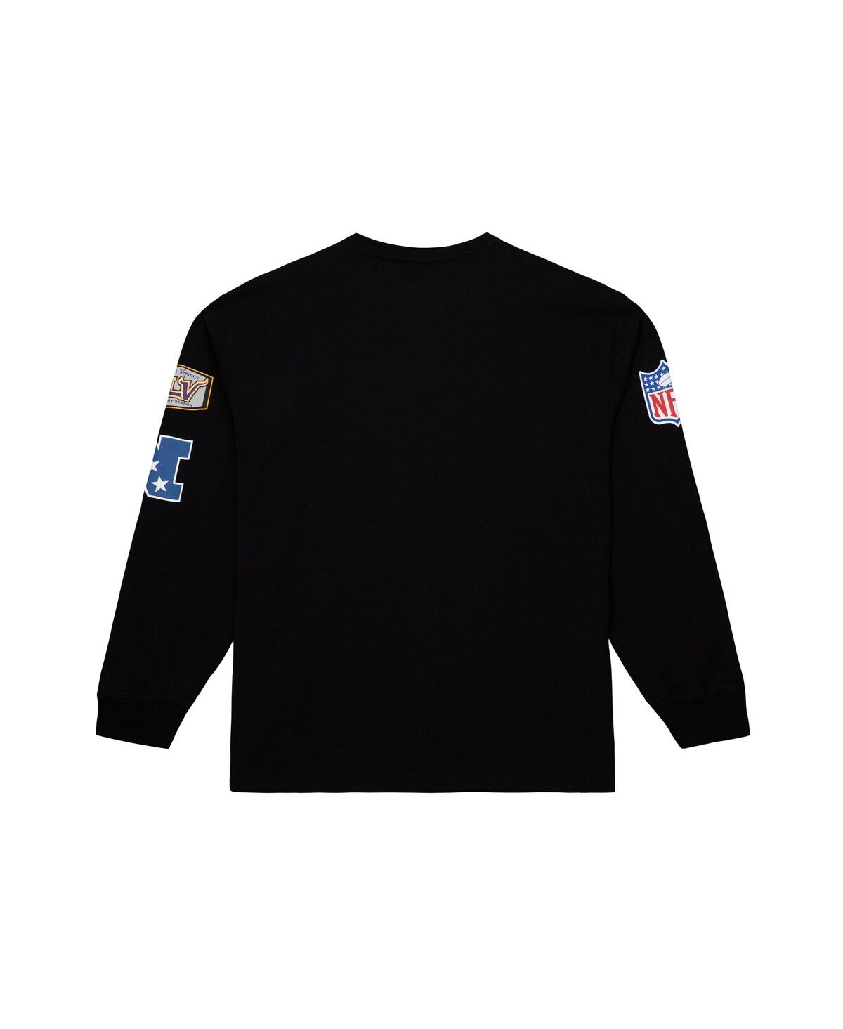 Mitchell & Ness Black Minnesota Vikings Training Camp Vintage Logos Long Sleeve T-shirt In Black