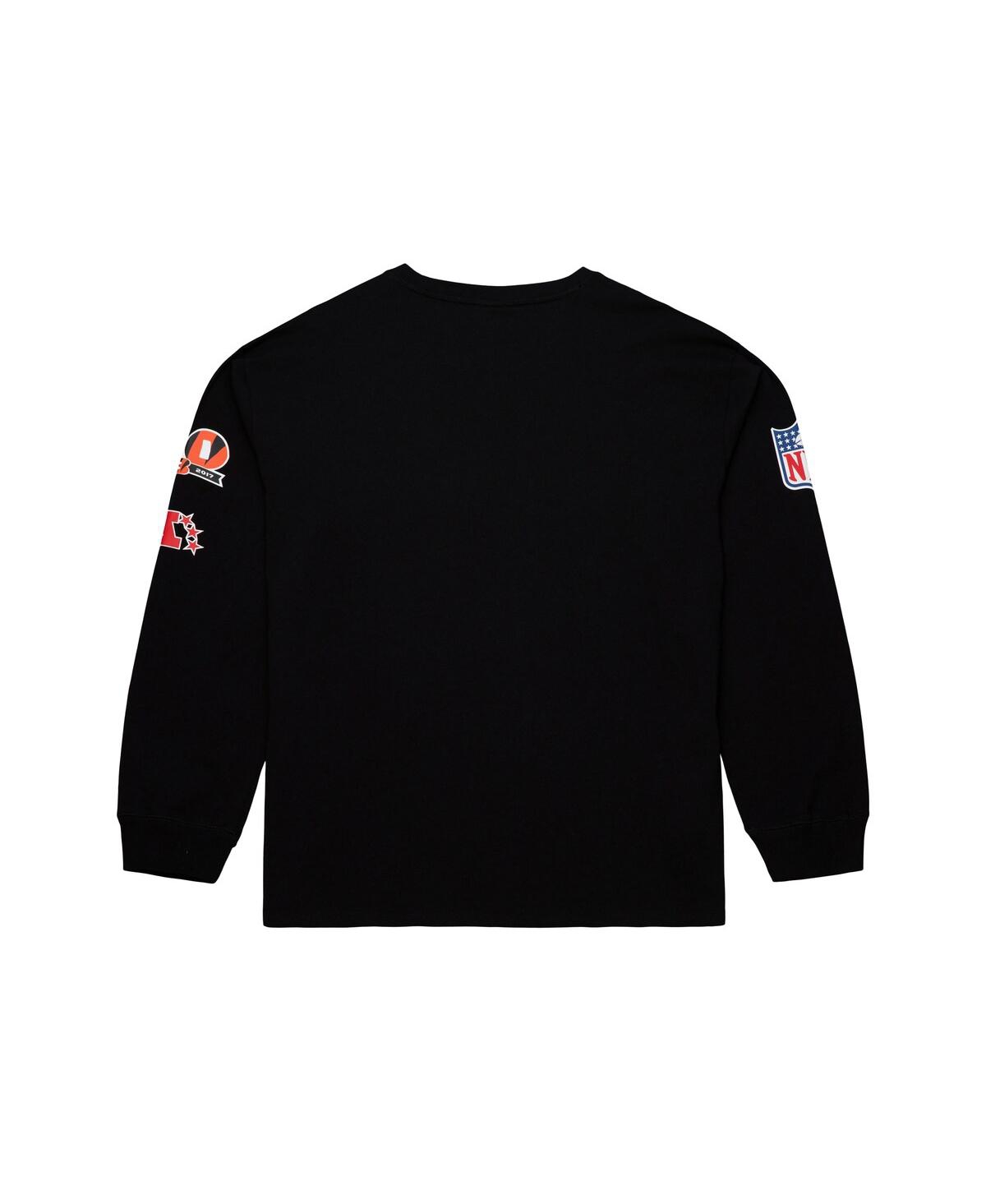 Mitchell & Ness Black Cincinnati Bengals Training Camp Vintage Logos Long Sleeve T-shirt In Black