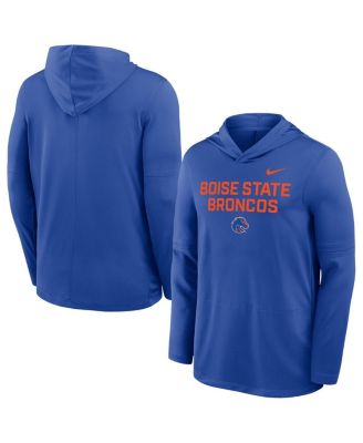 Nike - Men's Royal Boise State Broncos 2025 Sideline Dri-FIT Long Sleeve Hoodie T-Shirt